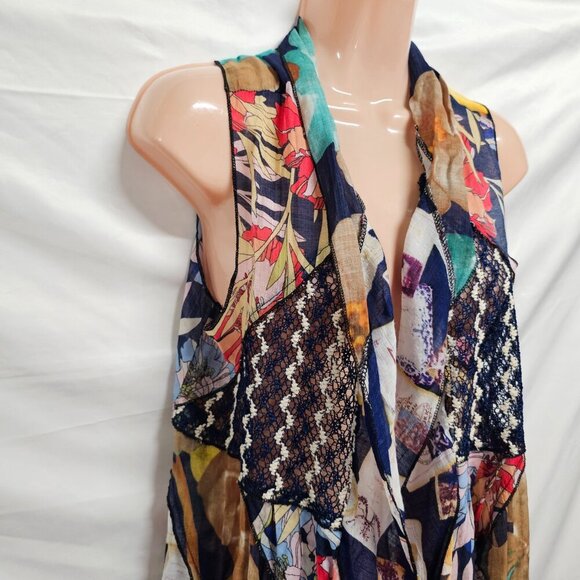 Soft Surrounding Patchwork Boho Vest Women Size M Multicolor - Picture 11 of 13